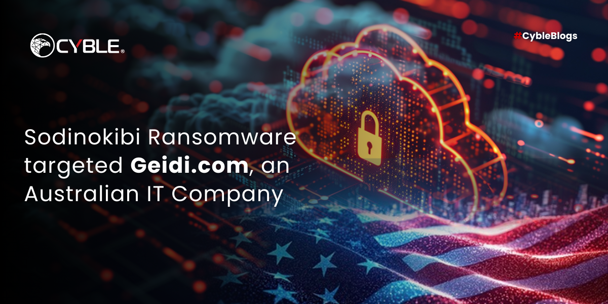 Sodinokibi Ransomware targeted Geidi.com, an Australian IT Company