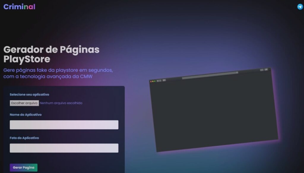 The Fate of the CriminalMW Group: Endgame or a New Rebranding Journey? 15 Figure 15 – Google Play Store phishing page generator feature