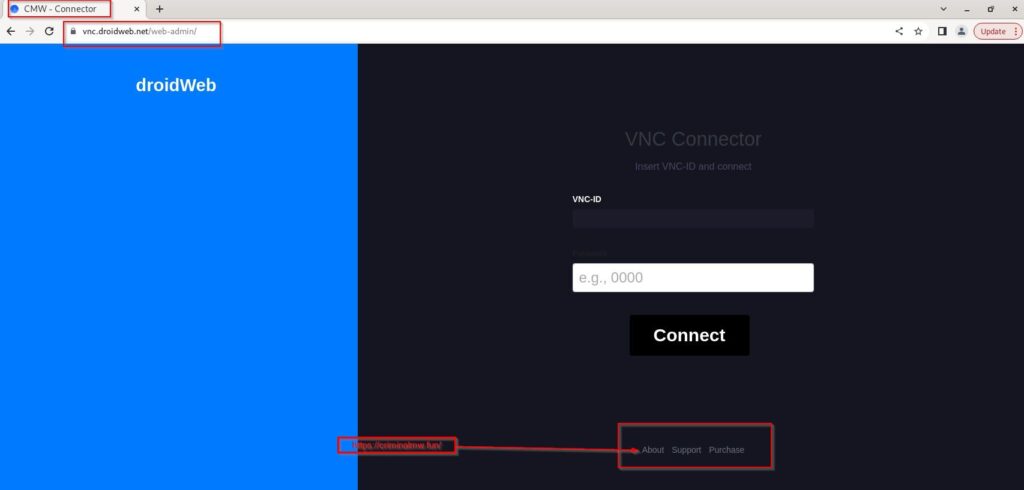 The Fate of the CriminalMW Group: Endgame or a New Rebranding Journey? 17 Figure 17 – VNC web panel for DroidWeb