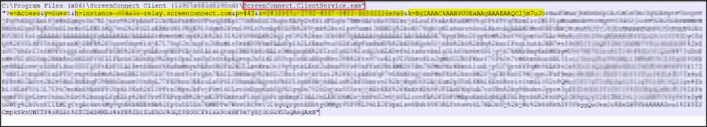 Figure 8 – Screenconnect client launched with predefined parameters