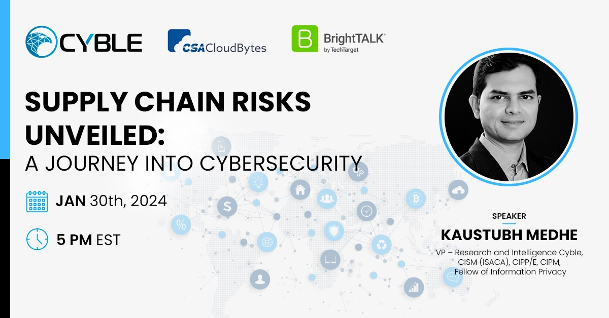Webinar On Supply Chain Risk Cyble