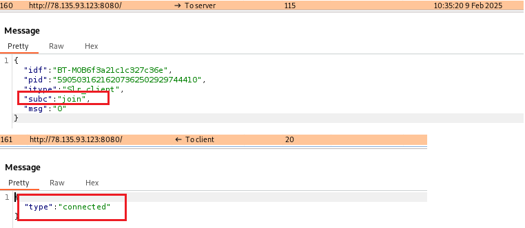 Figure 6 – WebSocket Connection