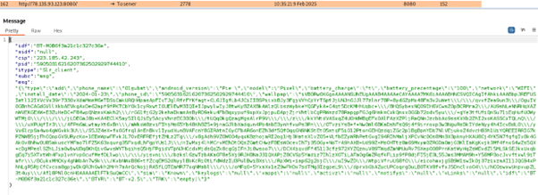 Figure 7 – Sending device information to the TA’s server