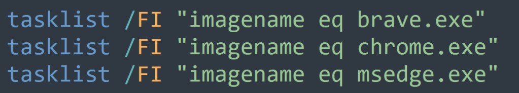 Figure 4 - Tasklist command