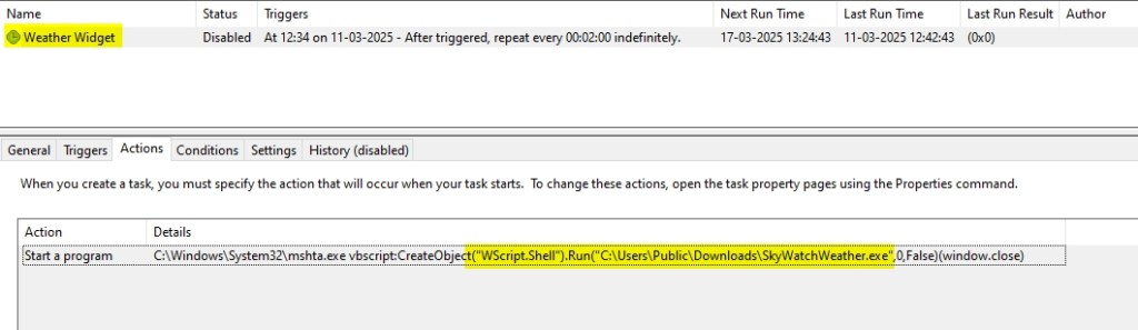 Figure 6 - Scheduled Task