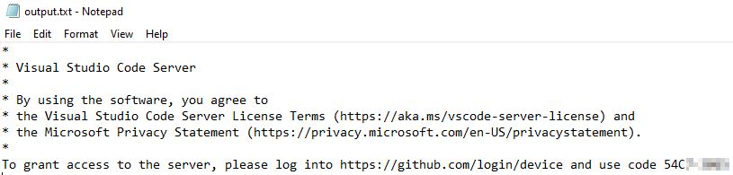 Figure 9 - Content of output.txt