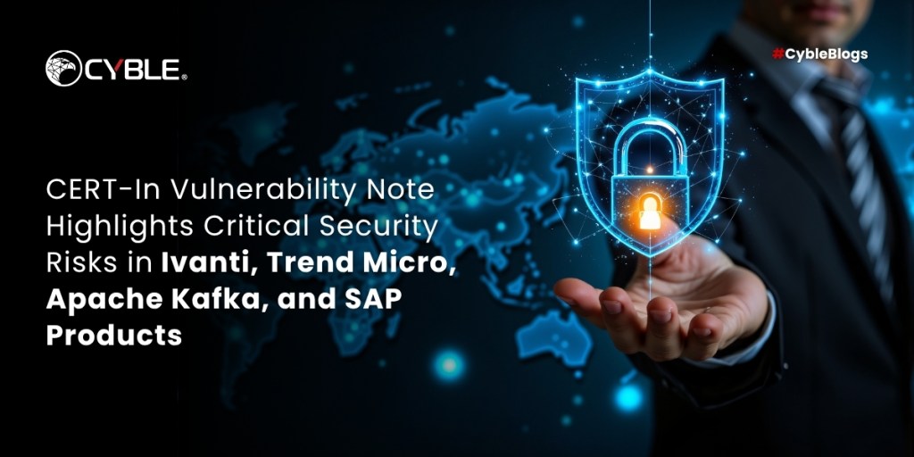 Cyble CERT-In Vulnerability Note Highlights Critical Security Risks in Ivanti, Trend Micro, Apache Kafka, and SAP Products