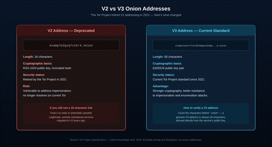 Top 10 Hidden Wiki Alternatives to Explore the Dark Web Safely in 2026 4 V2 vs V3 Onion Addresses