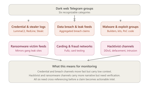 What Types of Dark Web Telegram Groups Exist