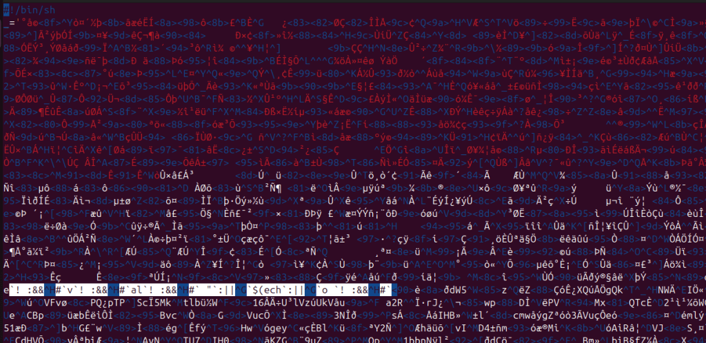 Figure 2– Obfuscated Shell Script