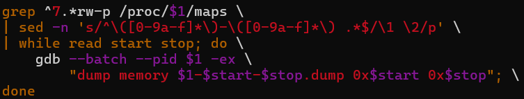 Figure 9 – Dumping in-process Secrets