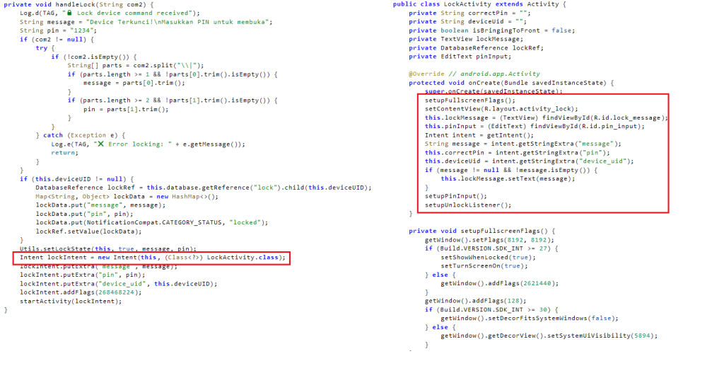 Figure 10 – Screen Locker activity