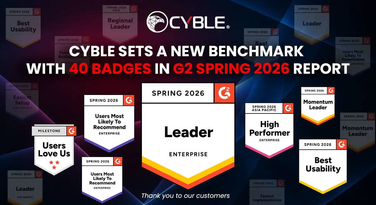 Cyble Industry Recognition 39 G2 Spring 2026