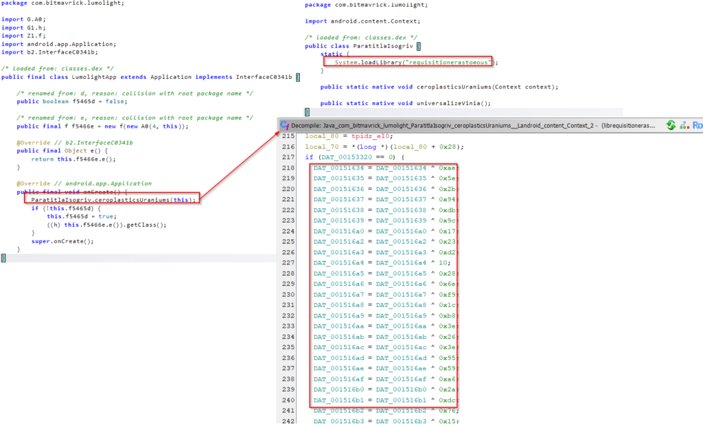 Figure 3 – Initializing native code execution