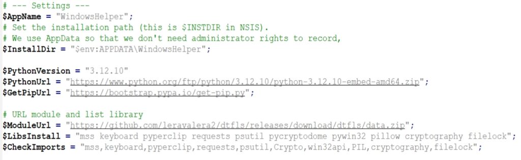 Figure 5 - Python environment setup