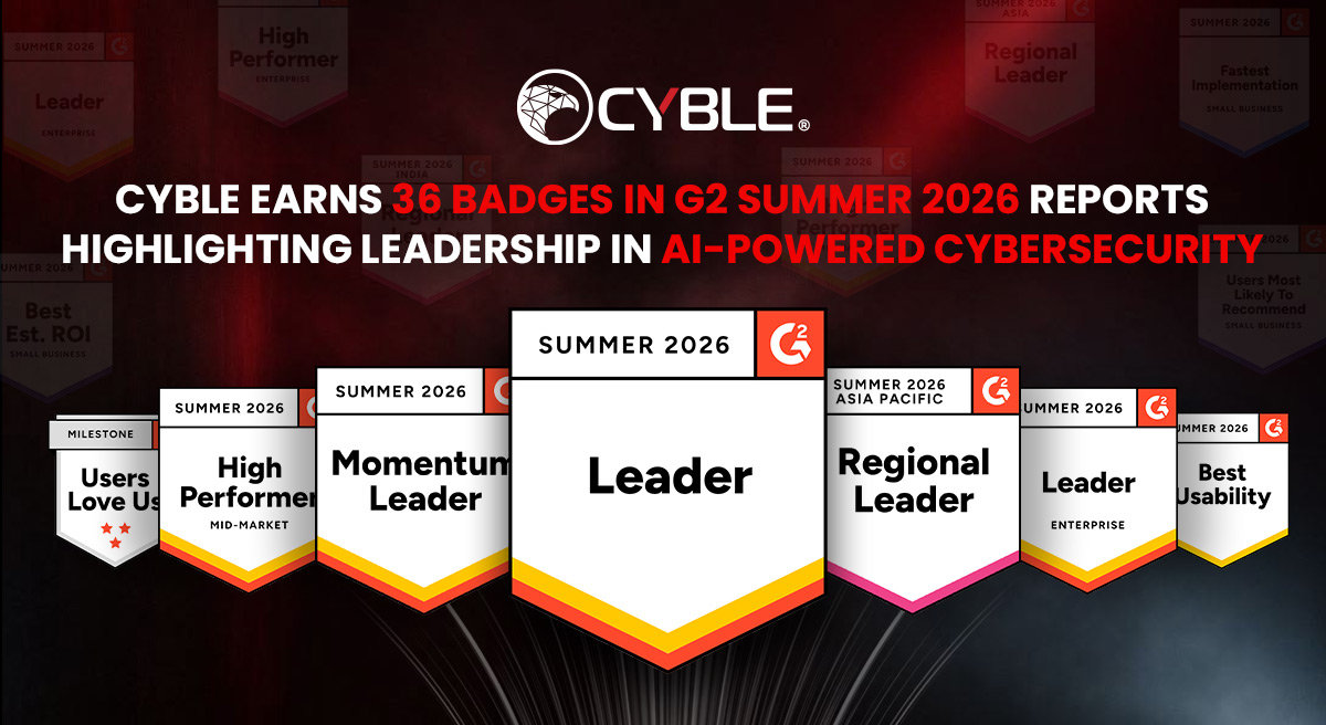 Cyble Industry Recognition 36 cyble earns 36 g2 badges for summer reports