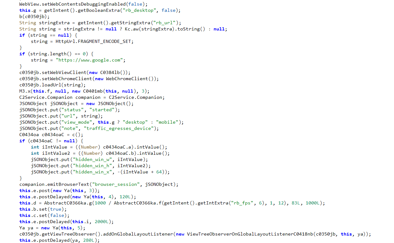 Figure 10 Remote browser activity