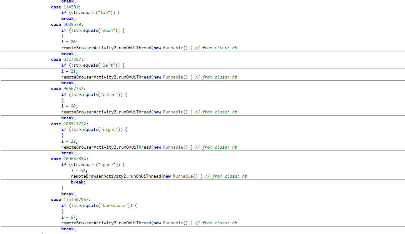 Figure 11 – Commands to control WebView sessions