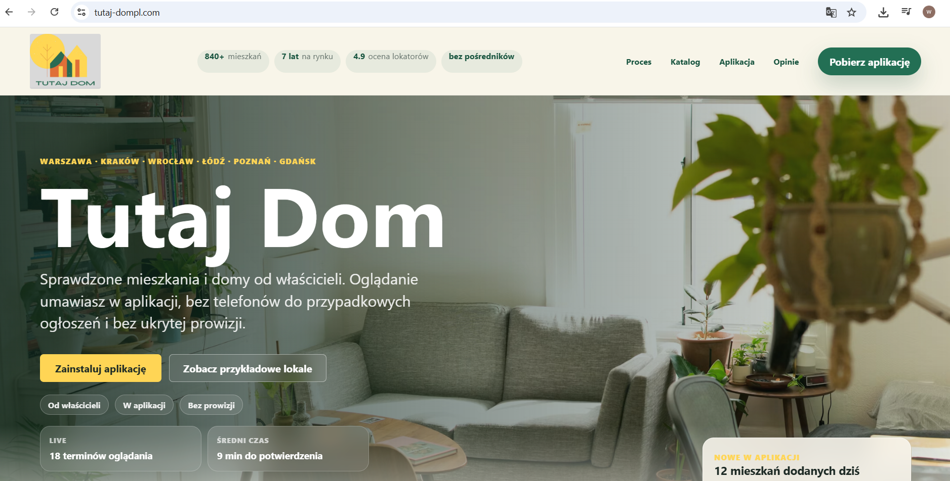 Figure 2 Fake Tutaj Dom distribution website