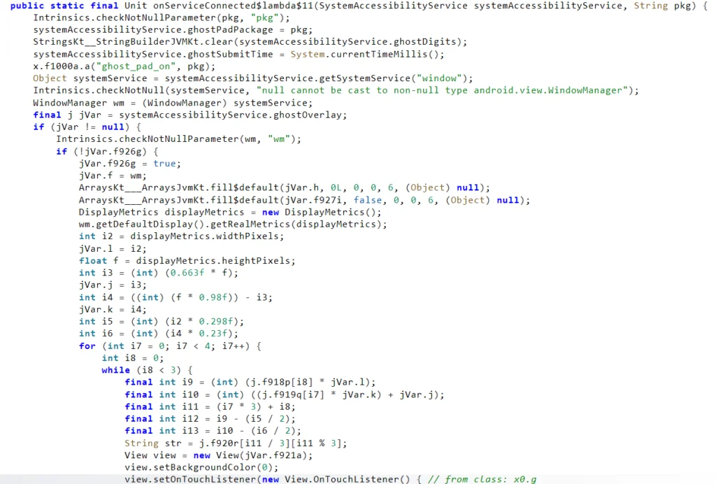 Figure 12 – Ghost overlay activity